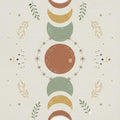 Modern Moon Phases Rug Minimalist Boho Celestial Area Mat