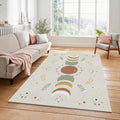 Modern Moon Phases Rug Minimalist Boho Celestial Area Mat