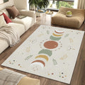 Modern Moon Phases Rug Minimalist Boho Celestial Area Mat
