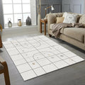Minimalist Architecture Rug Modern Grid Abstract Area Mat Bauhaus