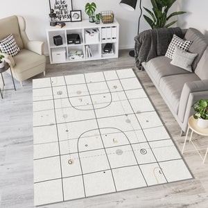 Minimalist Architecture Rug Modern Grid Abstract Area Mat Bauhaus