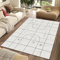 Minimalist Architecture Rug Modern Grid Abstract Area Mat Bauhaus