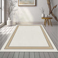 Ultra Minimalist Border Rug Modern Beige Frame Area Mat Neutral