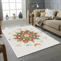 Mystic Celestial Eye Rug Sacred Geometry Mandala Area Mat Boho