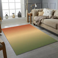 Minimalist Terracotta and Sage Green Gradient Rug