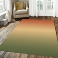 Minimalist Terracotta and Sage Green Gradient Rug