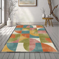 Modern Geometric Grid Rug Abstract Bauhaus Style Area Mat