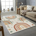 Modern Boho Rainbow Rug Symmetrical Earth Tone Area Mat