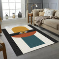 Bauhaus Eye Geometric Rug Mid Century Modern Abstract Area Mat