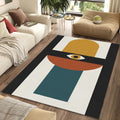 Bauhaus Eye Geometric Rug Mid Century Modern Abstract Area Mat