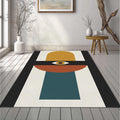Bauhaus Eye Geometric Rug Mid Century Modern Abstract Area Mat