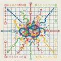 Educational Journey of Life Rug Playful Infographic Area Mat