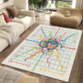 Educational Journey of Life Rug Playful Infographic Area Mat