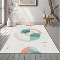 Modern Futuristic Compass Rug Abstract Geometric Technical Area