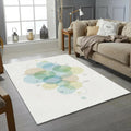 Minimalist Pastel Geometric Rug Abstract Overlapping Circles Area