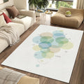 Minimalist Pastel Geometric Rug Abstract Overlapping Circles Area