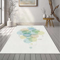 Minimalist Pastel Geometric Rug Abstract Overlapping Circles Area