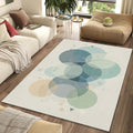 Minimalist Slate Blue & Sage Green Rug