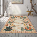 Modern Folk Tribal Path Rug Ethnic Boho Symbols Area Mat