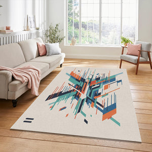 Modern Abstract Geometric Shards Rug