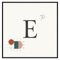 Minimalist Letter E Rug Modern Typography Initial Area Mat