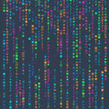 Cyberpunk Digital Code Rug Neon Matrix Style Area Mat Tech Gamer