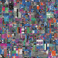 Modern Abstract Glitch Art Rug Vibrant Pixel Mosaic Area Mat