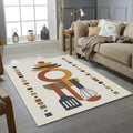 Modern Kitchen Utensils Rug Minimalist Culinary Totem Area Mat