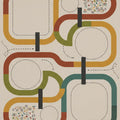 Modern Schematic Path Rug Minimalist Abstract Geometric Area Mat