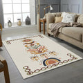 Modern Mystical Totem Rug Abstract Sun Moon and Eye Area Mat