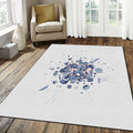 Modern Abstract Geometric Explosion Rug
