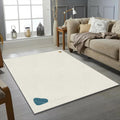 Extreme Minimalist Zen Rug Pure Cream Area Mat Modern Japandi