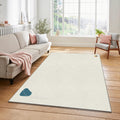 Extreme Minimalist Zen Rug Pure Cream Area Mat Modern Japandi