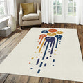 Time Surrealist Rug Abstract Melting Clocks Area Mat Modern