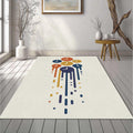 Time Surrealist Rug Abstract Melting Clocks Area Mat Modern