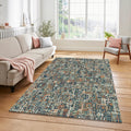 Modern Technical Circuitry Rug Abstract Microchip Area Mat Teal