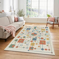 Modern Technical Circuitry Rug Abstract Motherboard Area Mat