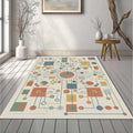 Modern Technical Circuitry Rug Abstract Motherboard Area Mat