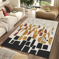 Modern Abstract Geometric Rug Urban Rhythm Cityscape Area Mat