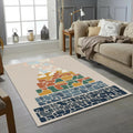 Modern Abstract Pyramid Rug Organic Geometric Strata Area Mat