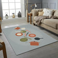 Floating Kitchen Utensils Rug Modern Culinary Whimsy Area Mat