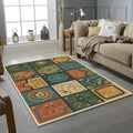 Modern Strategic Game Rug Abstract Maze Levels Area Mat