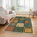 Modern Strategic Game Rug Abstract Maze Levels Area Mat