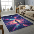 Anime Starry Night Rug Celestial Water Reflection Area Mat Dreamy