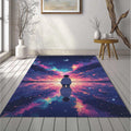 Anime Starry Night Rug Celestial Water Reflection Area Mat Dreamy