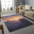 Anime Mountain Sunset Rug Epic Landscape Area Mat Aesthetic