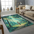 Forest Path Anime Rug Sunbeam Woodland Area Mat Studio Ghibli