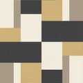 Modern Geometric Block Rug Bauhaus Minimalist Area Mat Mustard