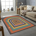 Retro Infinity Arch Rug Mid Century Modern Area Mat Groovy 70s