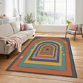 Retro Infinity Arch Rug Mid Century Modern Area Mat Groovy 70s